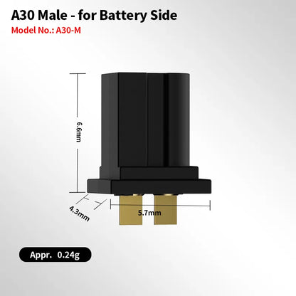 5 ST GAONENG GNB A30-kontaktadapter för FPV Whoops Drone LiPo-batteri