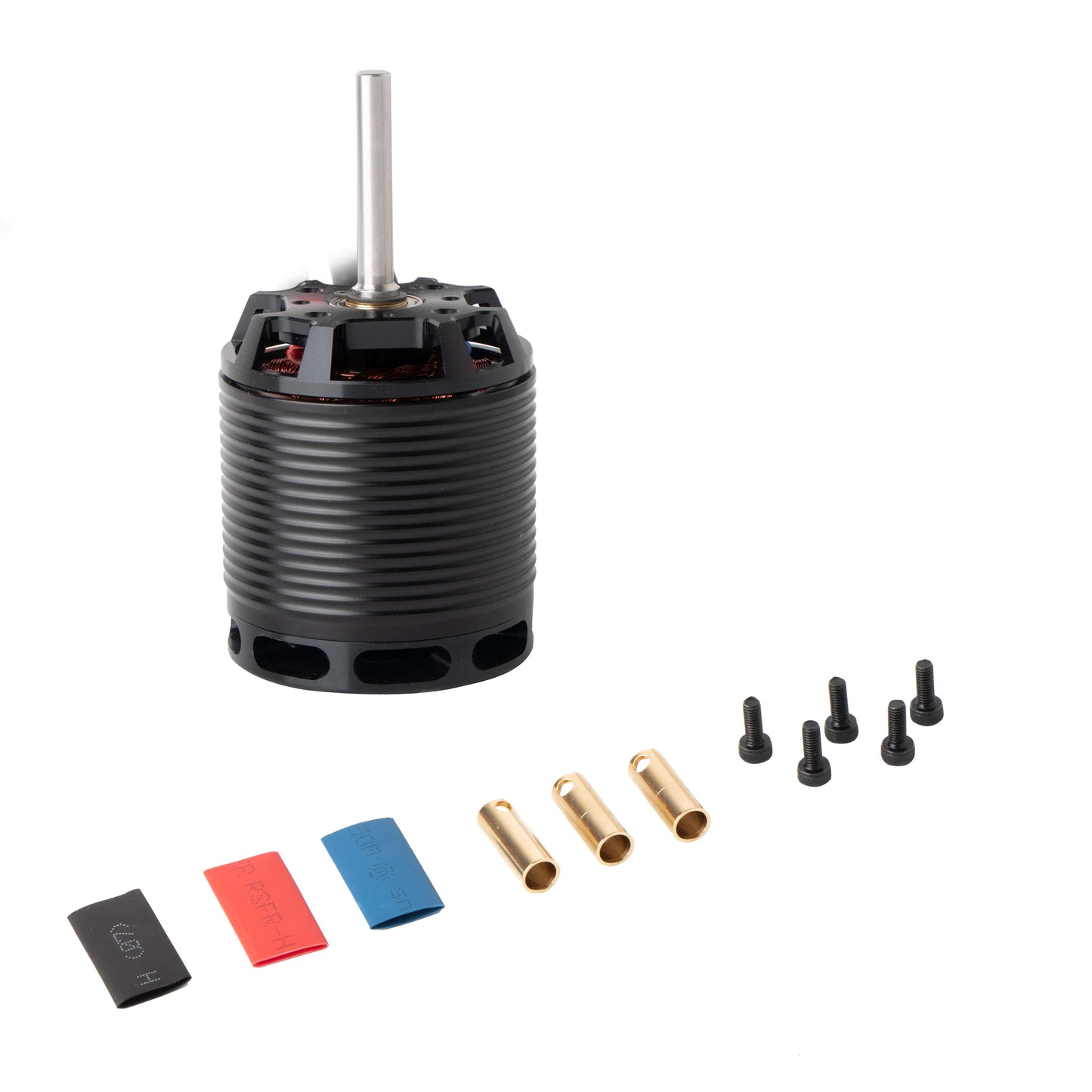 Flashhobby H700 530KV Helicopter Motor, Flashhobby H700 530KV helicopter brushless motor with long shaft, plus screws, bullet connectors and heat shrink