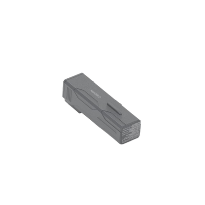 CaddxFPV Protos 2S Battery angled top view, gray Li-ion pack with CaddxFPV logo
