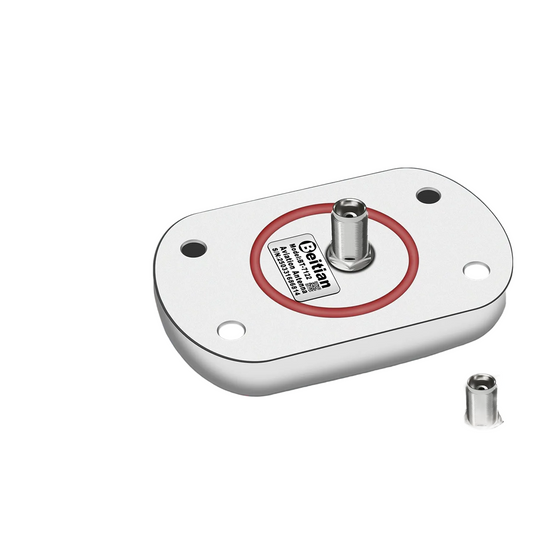 Beitian BT-7112 RTK GNSS multi-frequency antenna with center TNC connector, red gasket, and 4 mount holes