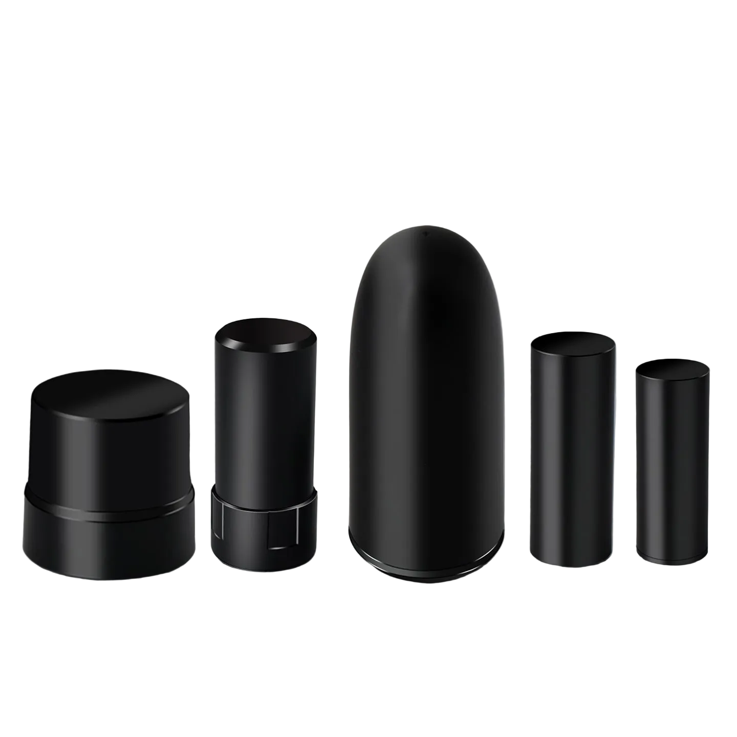 BEITIAN BT Series GNSS Helical Antenna size lineup, black dome and cylindrical radome housings