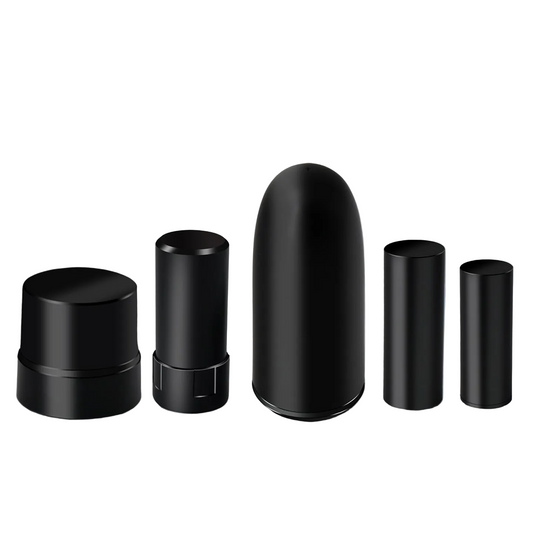 BEITIAN BT Series GNSS Helical Antenna size lineup, black dome and cylindrical radome housings