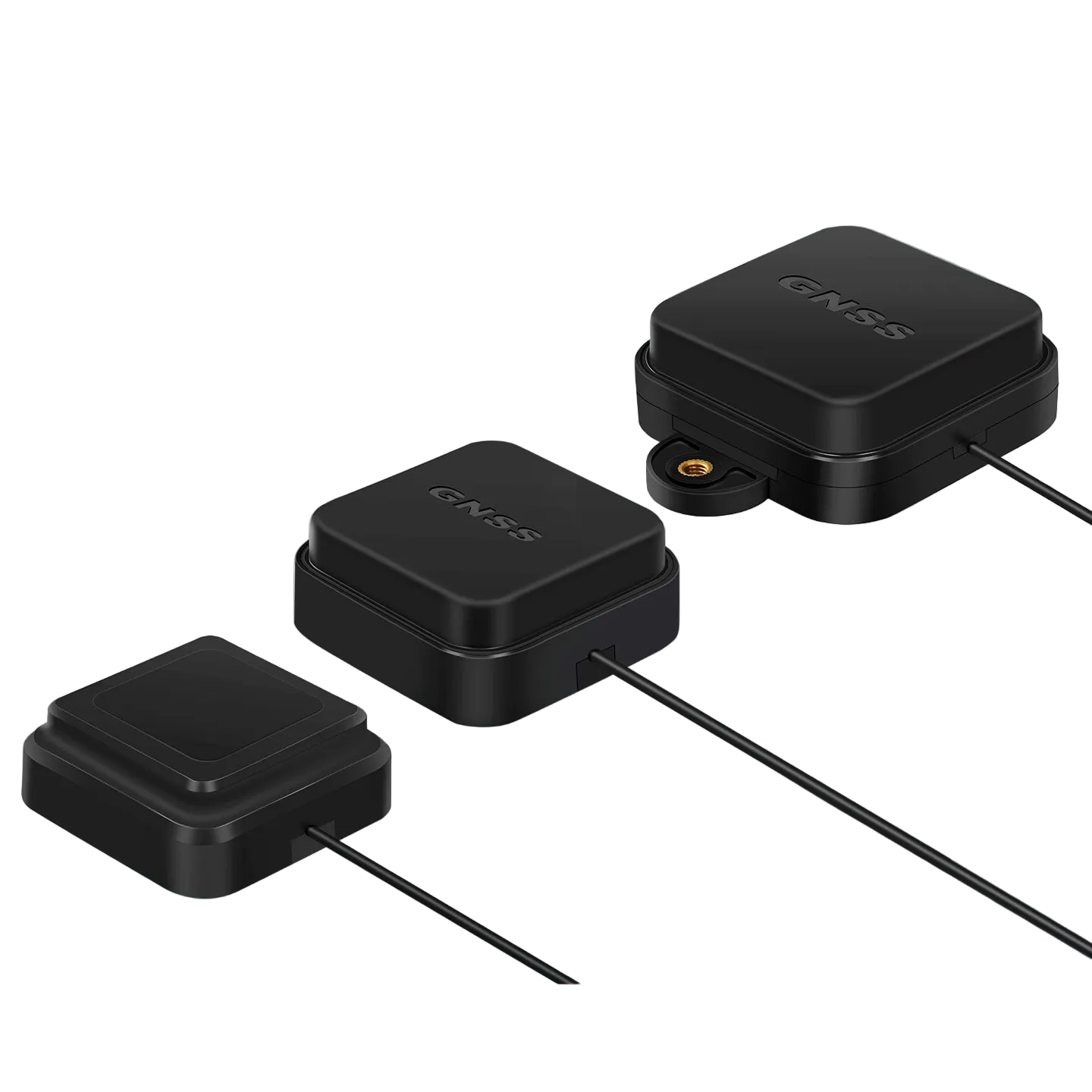 Beitian ANN-MB-00 magnetic GNSS RTK active antenna, black square puck with cable and mounting tab