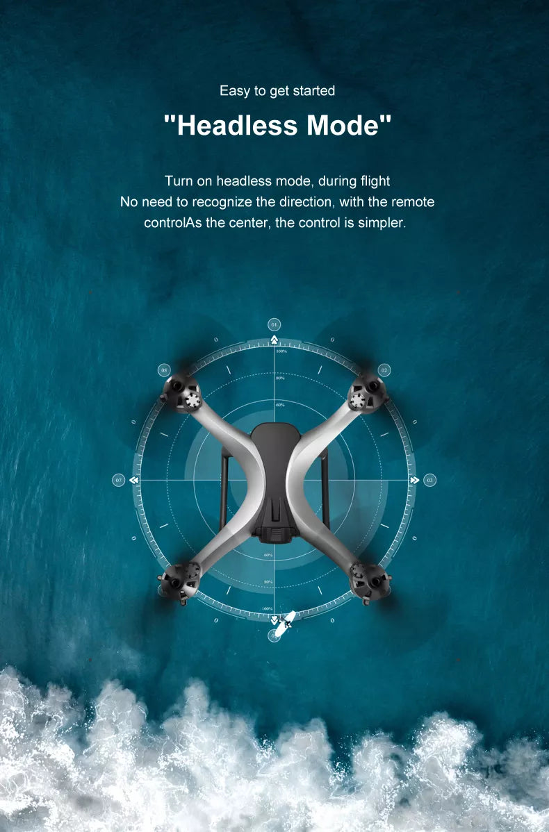 JCRC JC801 Mini Drone with 4K Dual HD Camera 2000mAh 25Minutes UAV Quadcopter Mini Drone 16 JCRC JC801 Mini Drone, headless mode is a simple way to start a flight without