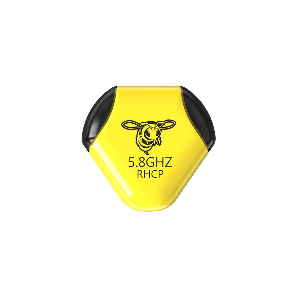 Speedy Bee 5.8 GHz Antenna, SpeedyBee 5.8GHz RHCP FPV antenna V2 with yellow low-profile housing and bee logo
