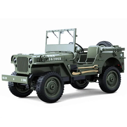 JJRC C8815 1/10 WILLYS JEEP RC Car, 4WD RTR Military Crawler with LED, 2.4G 60m Range, 34.5×16×17.5cm, 7.4V Lithium