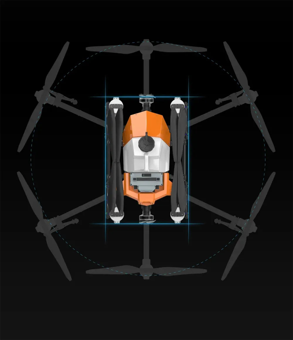 EFT G630 30L Agriculture Drone - 6 axis 30L Take-off Weight 63kg payload seed sprayer seeder spreader compact with Hobbywing X9 Plus JIYI K++ V2 FC, Skydroid T12 27 EFT G630 30L Agriculture Drone, the new X9-Plus power system has a double breakthrough in strength and efficiency
