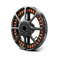 MAD 1005 EEE 90KV Drone Motor, MAD 1005 EEE 90KV drone brushless motor with black bell housing, exposed copper windings, and mounting holes