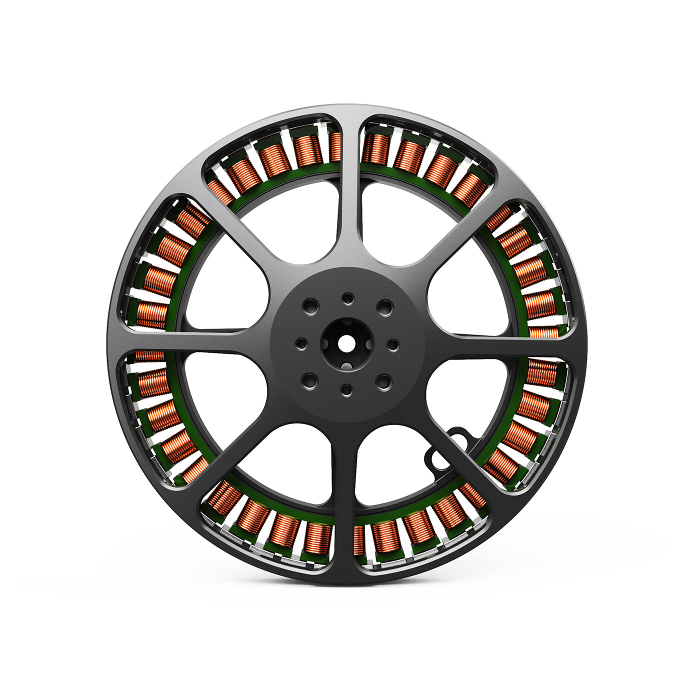Top view of MAD 1005 EEE 90KV drone motor with circular frame, exposed copper windings, and center mounting holes