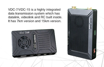 Foxtech VDC-7/VDC-15, VDC-7NDC-15 has datalink, videolink and RC built inside .