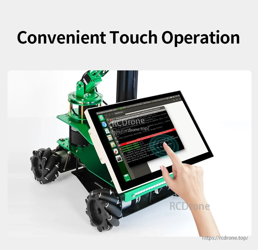 Capacitive touch operation demo on a robot platform using the 10.1-inch IPS screen