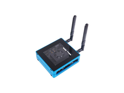 Jetson SUB Mini PC‑Blue with Jetson Xavier NX, JetPack 4.6, 128GB NVME SSD, dual‑band WiFi, aluminium case & fan