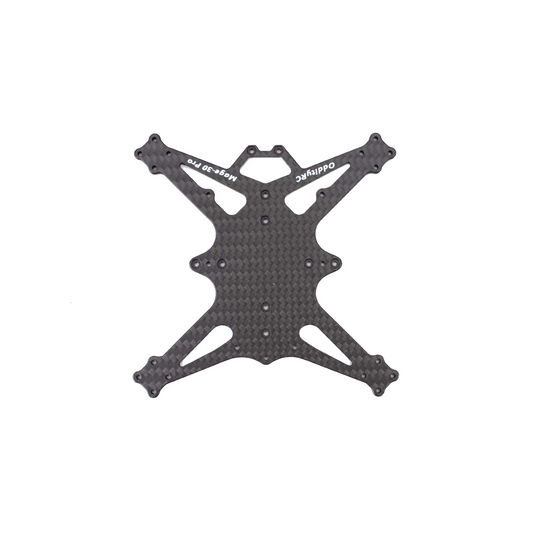 OddityRC Mage Pro carbon fiber main frame plate replacement, X-shaped center plate with mounting holes