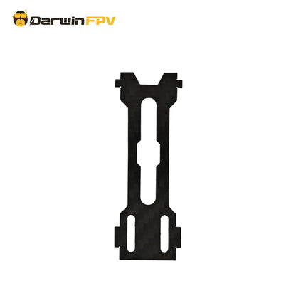 Carbon fiber center brace plate with elongated slots for electronics mounting