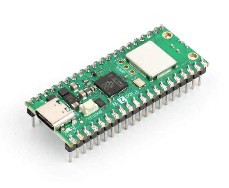 Raspberry Pi Pico 2 Microcontroller Board, RP2350, Dual-Core Arm/RISC‑V, 520KB SRAM, 4MB Flash, 26 GPIO, 1.8–5.5V