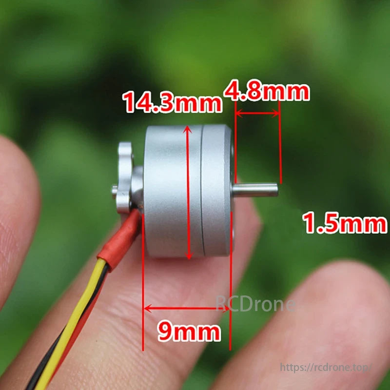 1104 4300KV Micro HM Brushless Motor, This external rotor motor weighs 6g and provides smooth, high-RPM performance with precise dynamic balancing.