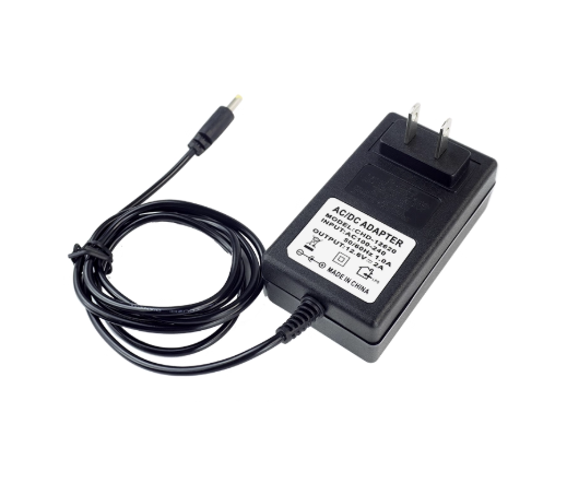 12.6V 2A DC4017 charger AC/DC wall adapter with US plug, attached cable and DC barrel connector