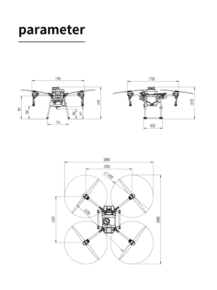 AGR B100 Cleaning Drone - Multipurpose Heavy-duty Washing Drone Building wall Window Cleaning Industrial Drone