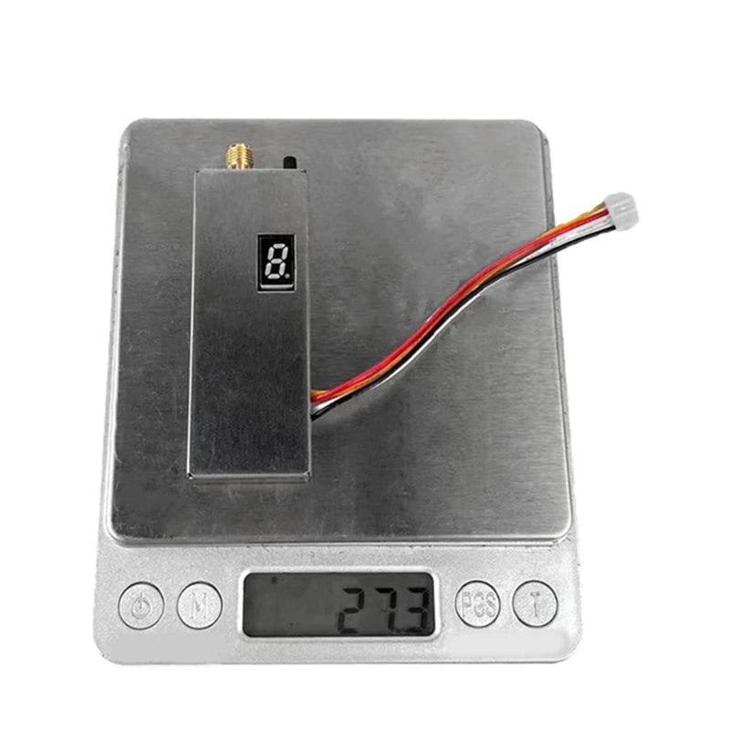 1.2G 1.3G 1.6W 8CH VTX, The device encased in a metal shell reduces interference and enables longer transmission distances.