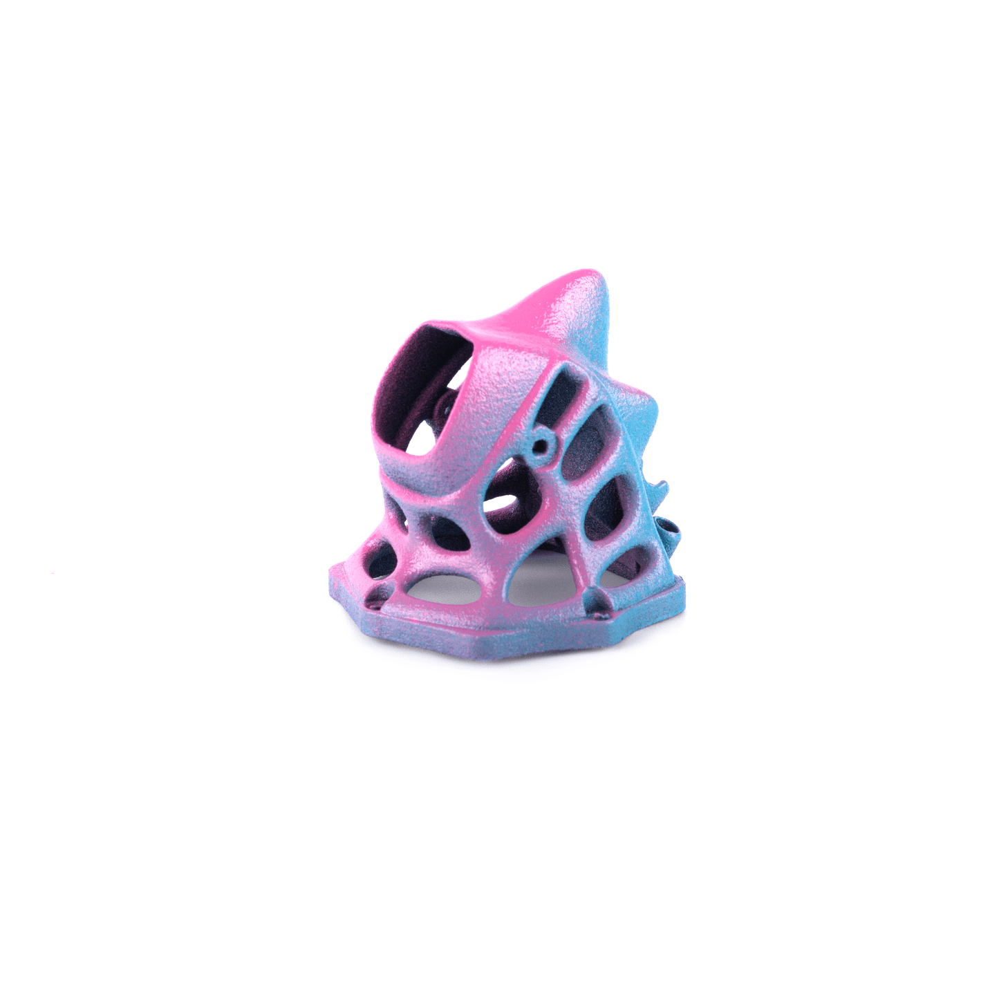 OddityRC Dino FPV Drone Canopy, lattice camera canopy with front lens opening, pink-blue gradient