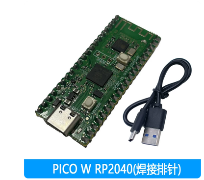 برد میکروکنترلر Raspberry Pi Pico H، با RP2040، دارای ۲۶ پین GPIO، حافظه فلش ۲ مگابایت، هدرهای لحیم‌شده و پورت USB Type‑C