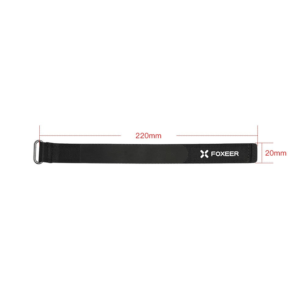 Foxeer 1.8mm Thickness Silicon Strap, Foxeer black silicone strap with metal buckle, 220mm long and 20mm wide