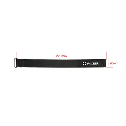 Foxeer 1.8mm Thickness Silicon Strap, Foxeer black silicone strap with metal buckle, 220mm long and 20mm wide