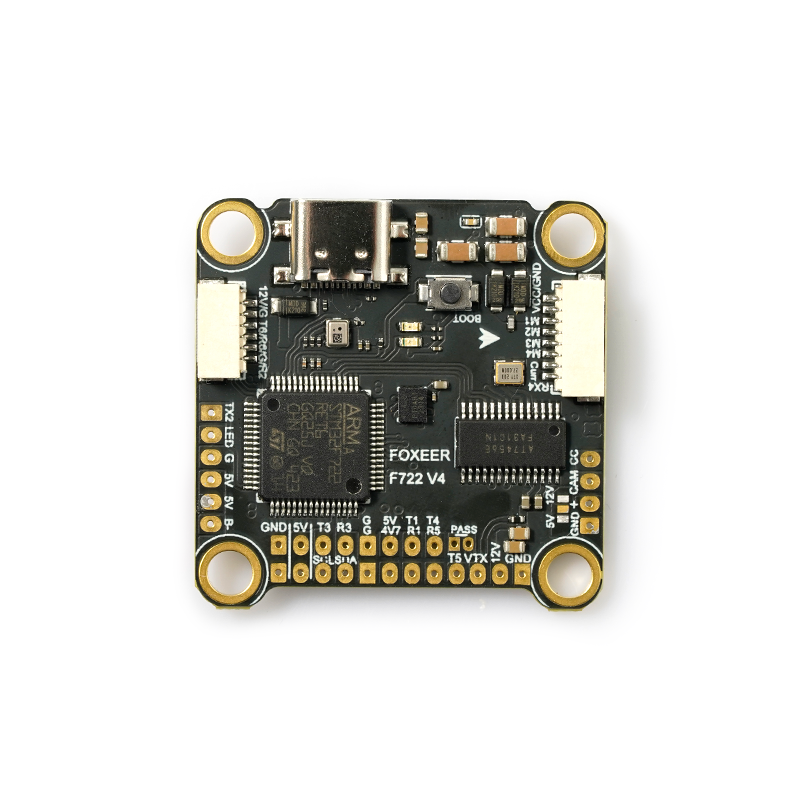 Foxeer F722 V4 Flight Controller ICM42688 DPS310 | 6 UARTs, X8 Supported, 4~6S LiPo, 16M Blackbox, Type-C