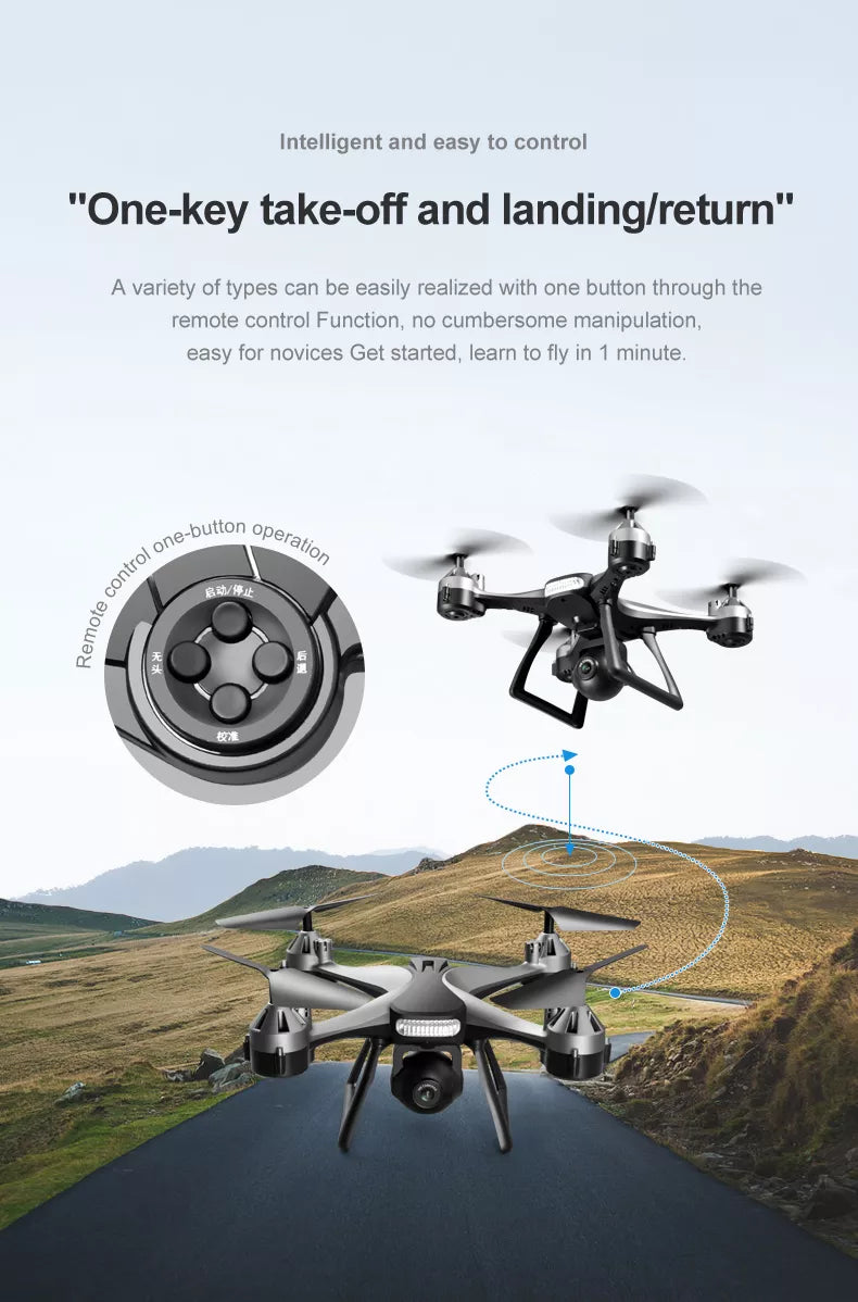 JCRC JC801 Mini Drone with 4K Dual HD Camera 2000mAh 25Minutes UAV Quadcopter Mini Drone 19 JCRC JC801 Mini Drone, a variety of types can be easily realized with one button .