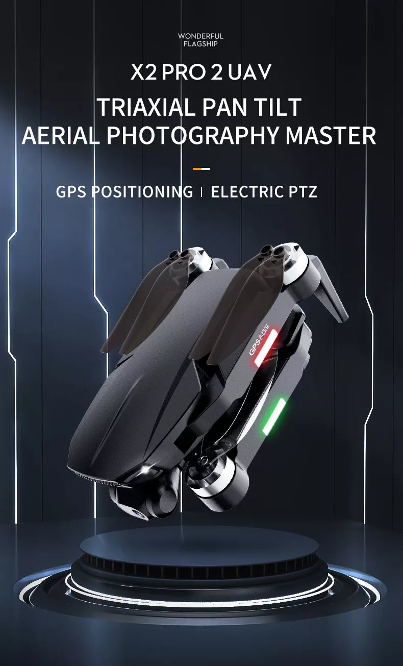 X2 Pro3 Drone 8K HD Camera 3 Axis Gimbal GPS Professional Anti-Shake Aerial Photography Foldable Quadcopter Professional Camera Drone 8 X2 Pro3 Drone, WONDERFUL FLAGSHIP X2 PRO 2 UAV TRIAX