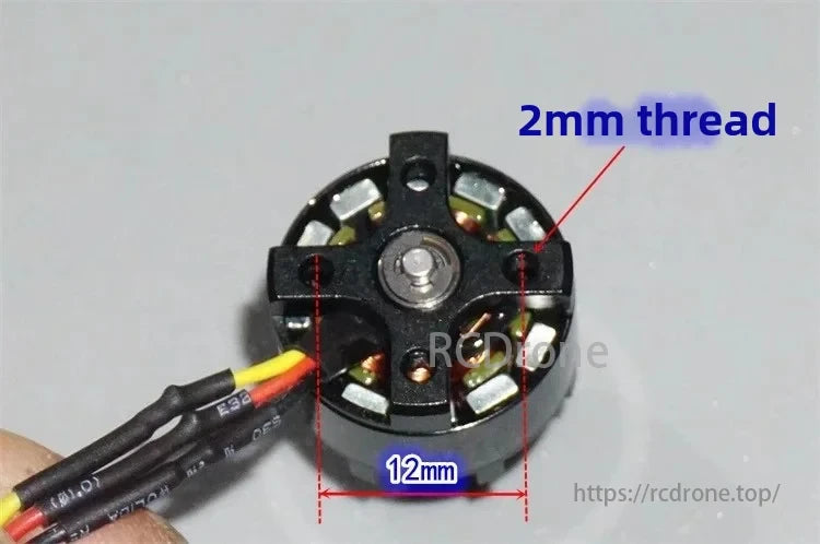 1306 3000KV Brushless Motor, This motor features high KV rating, voltage support for 2S-3S LiPo, and moderate current handling.