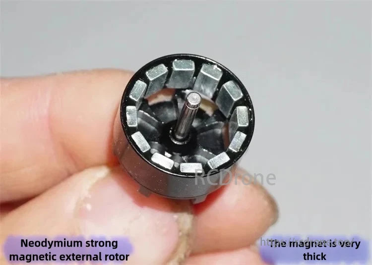 1306 3000KV Brushless Motor, Neodymium strong magnetic external rotor; thick magnet for RC planes and drones.