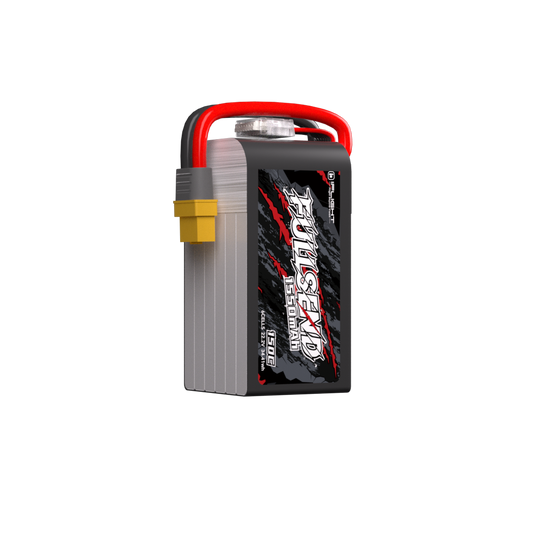 iFlight Fullsend 6S 1550mAh 150C LiPo battery pack with yellow XT60 connector and red leads