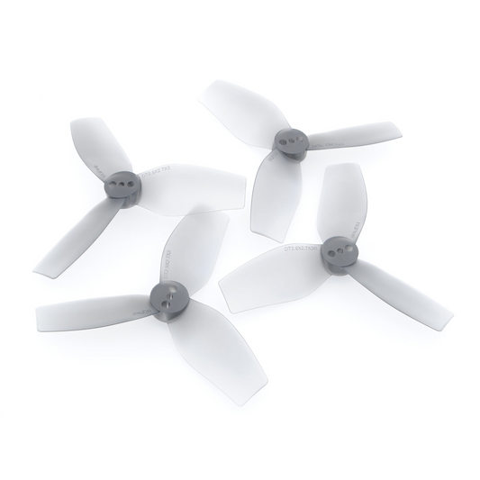 HQProp DT2.9X2.7X3 2.9in 3-blade propellers in gray, set of four on white background