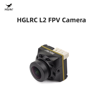 HGLRC L2 FPV camera front angle view showing lens and top connector