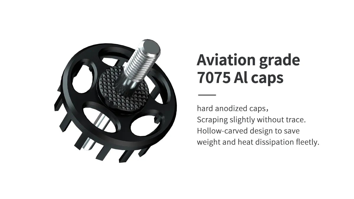 al caps are anodized to save weight and heat dissipation .