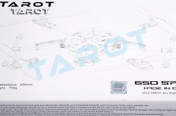 TAROT 650 SPORT Quadcopter-frame (TL65S01)