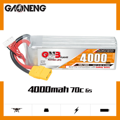 باتری GAONENG GNB LiHV 6S 22.8V 4000mAh 70C LiPo با کانکتور XT90