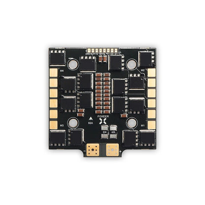 Foxeer Reaper 82A F4 128K BLHeli32 4-in-1 ESC, Foxeer Reaper 82A 4-in-1 drone ESC board with motor pads M1–M4 and large +/- power pads