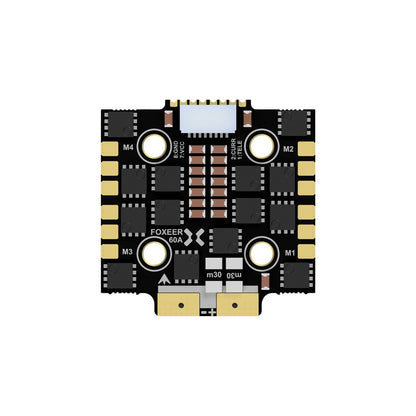 Foxeer Reaper F4 Mini 4-in-1 60A ESC board with 20x20mm mounting holes and labeled M1–M4 motor pads