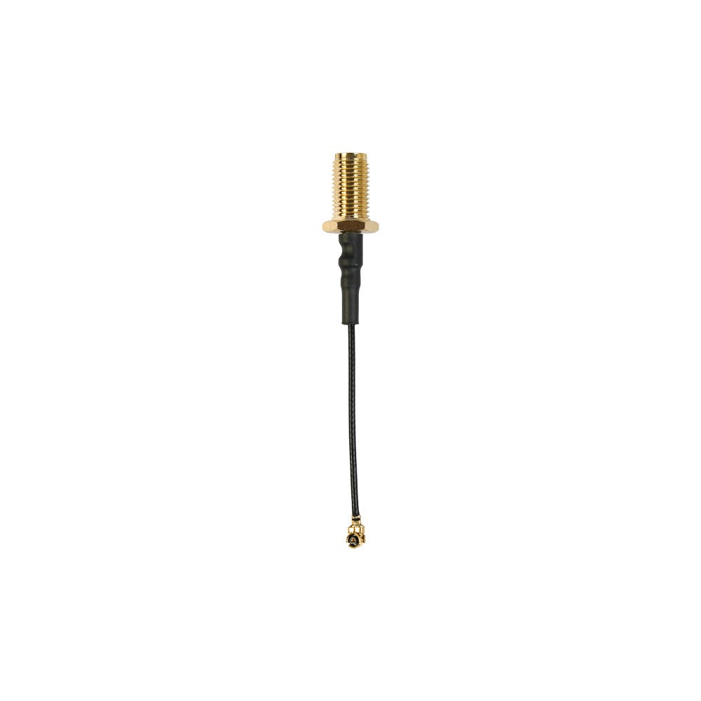 2PCS Foxeer 65mm U.FL (ufl) to SMA Extension Cable, U.FL to SMA bulkhead extension coax cable with gold threaded SMA connector and micro U.FL plug