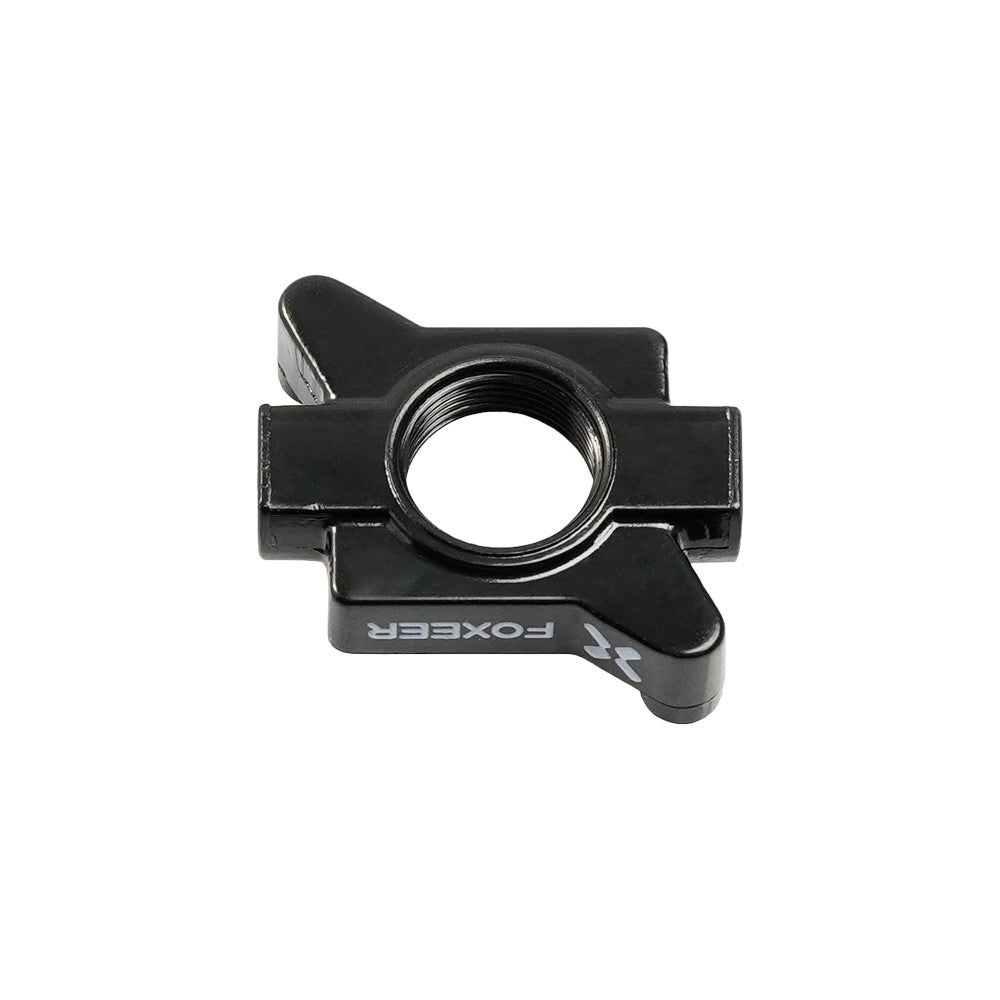 Foxeer Micro Razer FPV camera case in black with threaded lens opening and side mounting wings