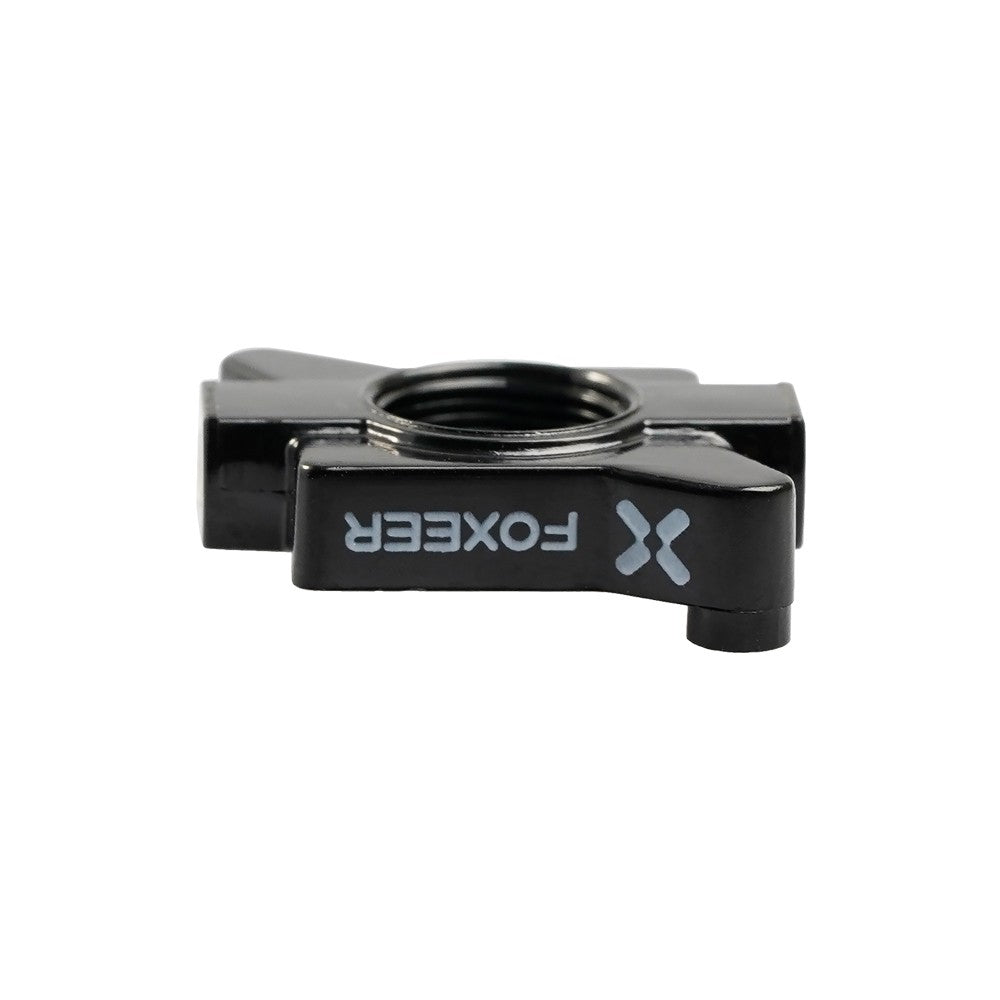 Black Foxeer Micro Razer FPV camera case housing with threaded lens opening and Foxeer logo