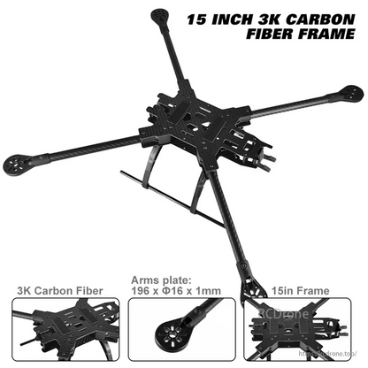 15 Inch 580mm Wheelbase Carbon Fiber Long Range Freestyle FPV Drone Frame for Enhanced Flight Stability & Performance G