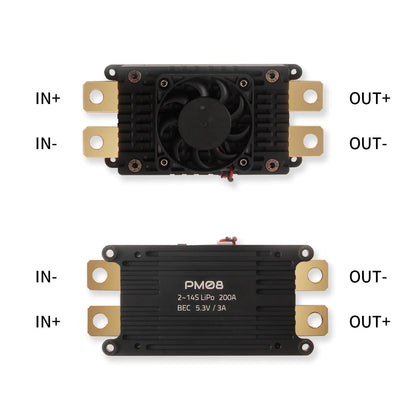 Holybro PM08 Power Module (14S, 200A) 5.2V Analog Power Module Compatible With Pixhawk 6C & Mini, Pixhawk4 & Mini, pix32 v5, or Durandal flight controllers
