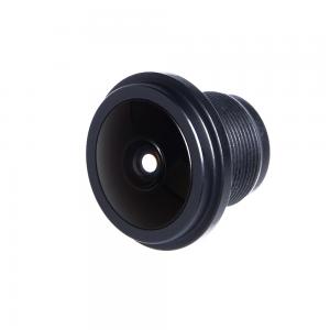 3.27mm M12 Low Light Aspheric IR Block Lens, Black M12 mount aspheric camera lens with wide front element and threaded barrel for low-light use