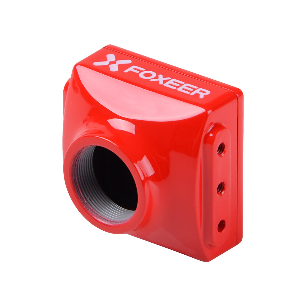 Red Foxeer Cat camera case with threaded lens opening and side mounting holes