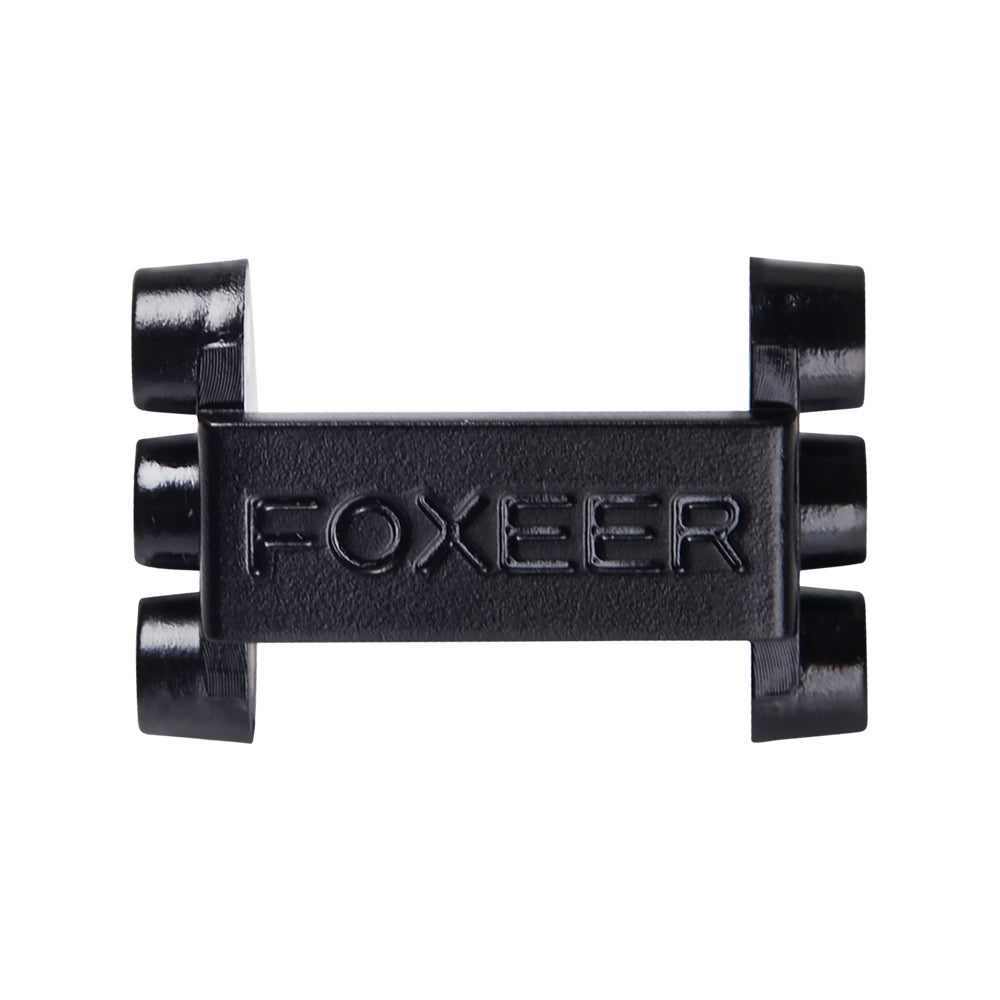 Black Foxeer camera mount extension bracket with FOXEER logo, adapter for micro to standard size frames