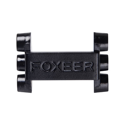 Black Foxeer camera mount extension bracket with FOXEER logo, adapter for micro to standard size frames