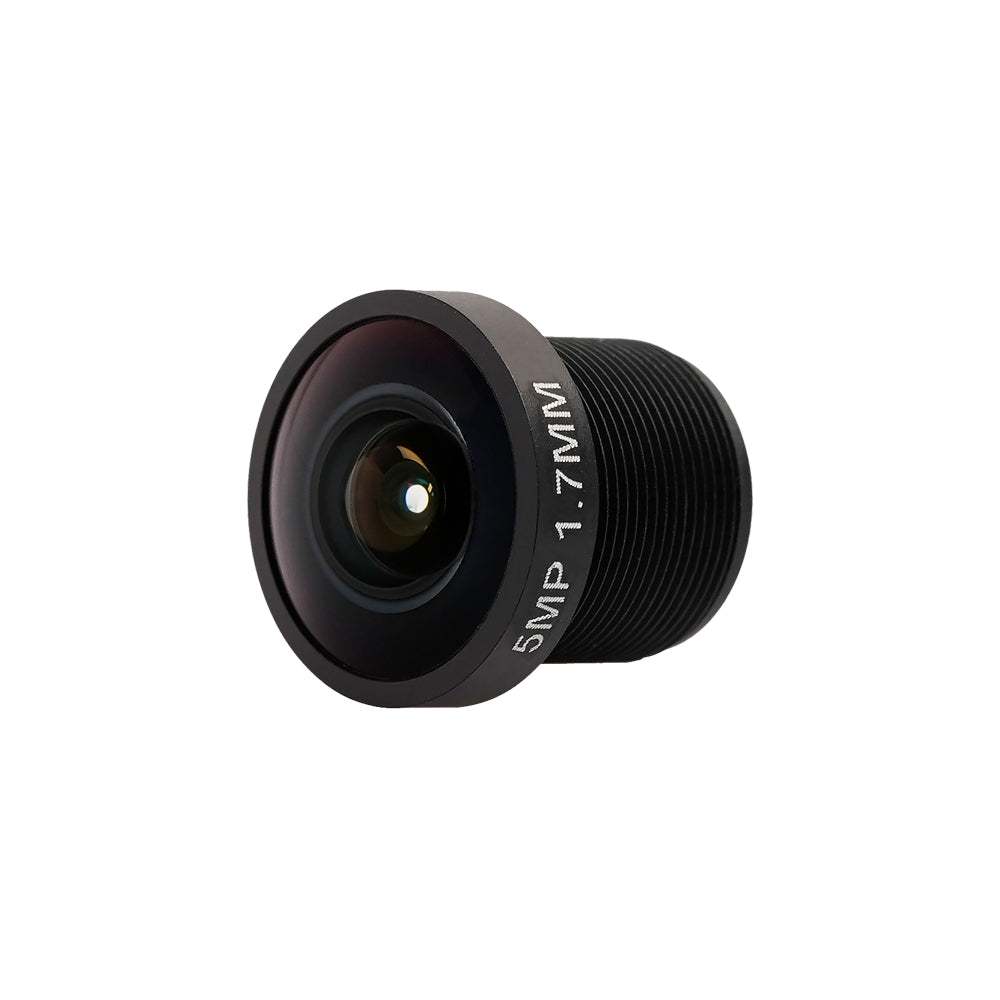Black M12 camera lens marked 5MP 1.7mm, wide-angle replacement lens for DJI Air Unit camera